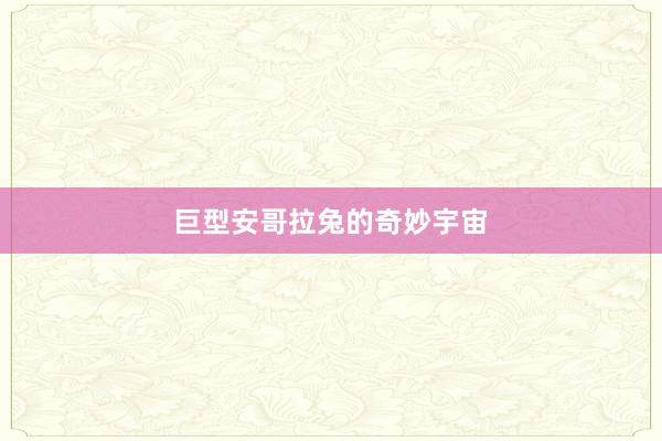 巨型安哥拉兔的奇妙宇宙